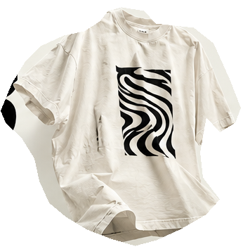 Spiral thermal vinyl tee